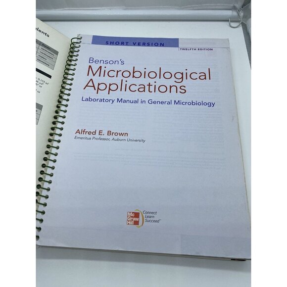 Benson's Microbiological Applications Laboratory Manual Concise by Brown 12th ED - Picture 3 of 13